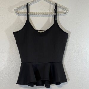 Nicki Minaj Black Peplum Blouse Size XL